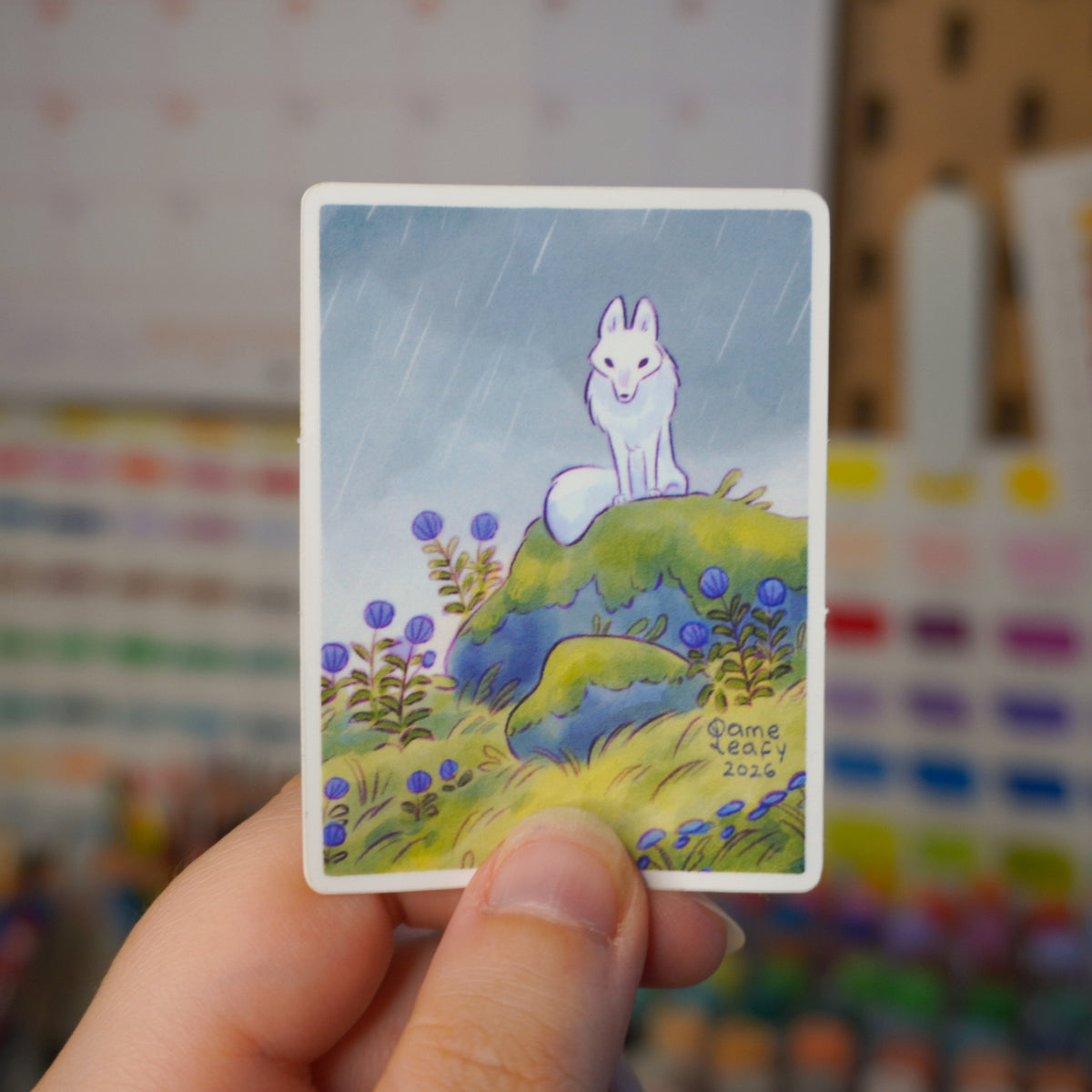 SNOW CAT & RAIN WOLF • set of 2 stickers