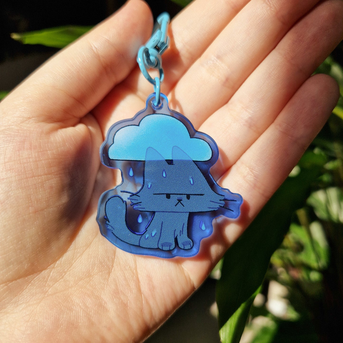 rainy cat • acrylic keychain