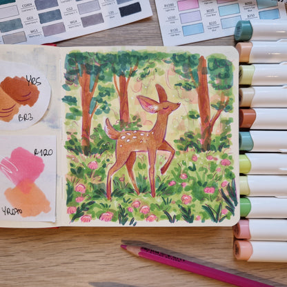 fawn • square print