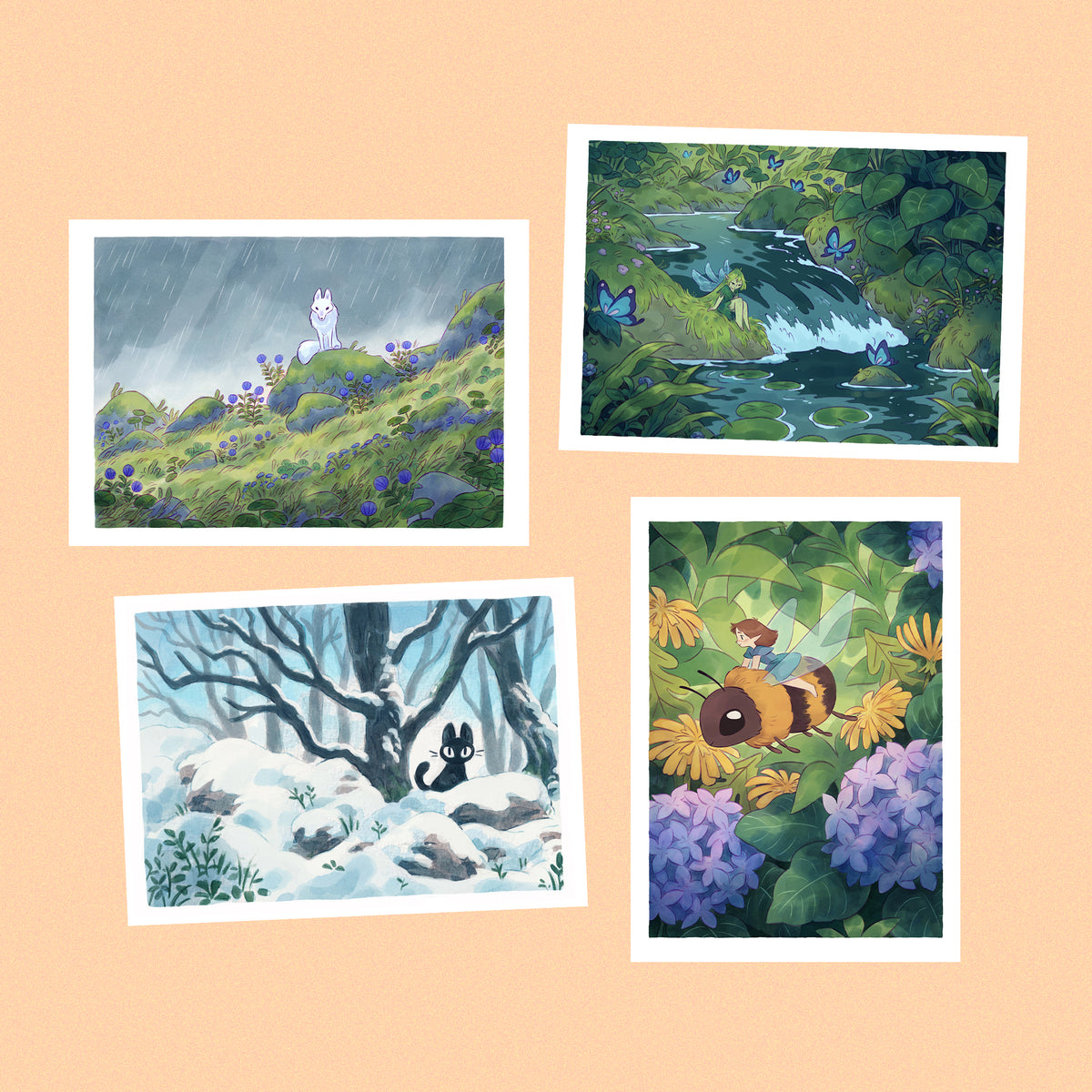 2026 POSTCARDS BUNDLE • ALL 4 illustrations