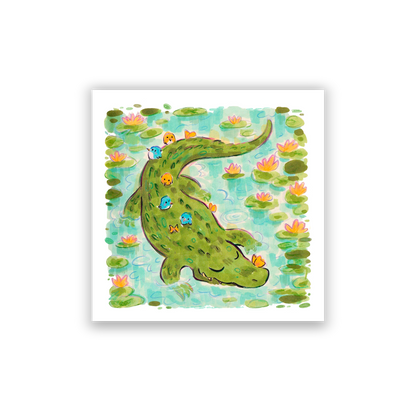 crocodile • square print