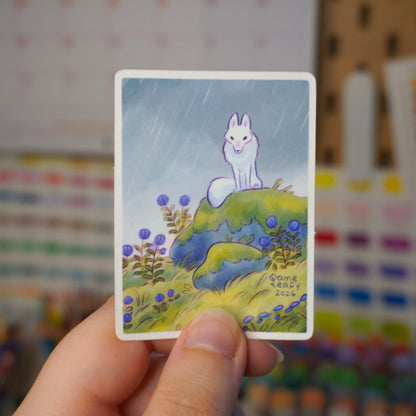 SNOW CAT & RAIN WOLF • set of 2 stickers