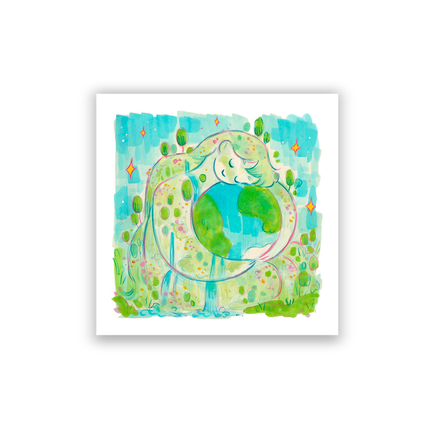 earth • square print