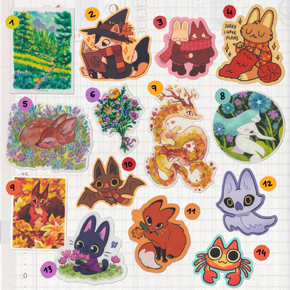 BIG MYSTERY STICKER PACK • 10 random stickers