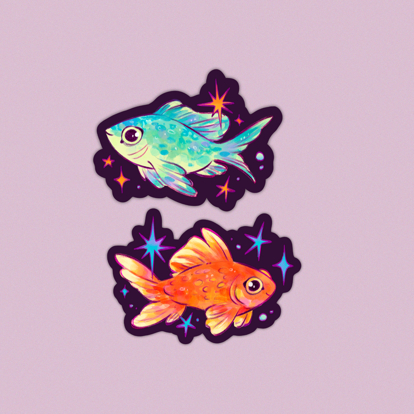 PISCES FRIENDS • set of 2 stickers