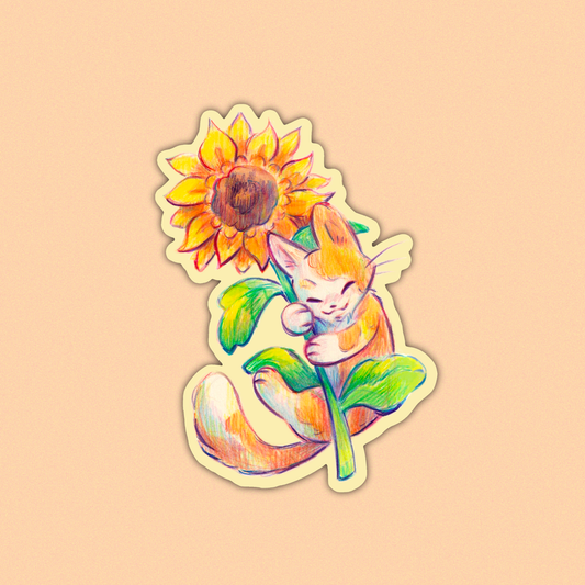 SUNFLOWER CAT • Sticker